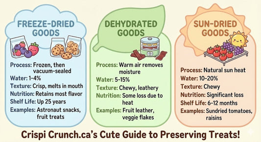 Freeze dried goods vs Dehydrated vs Dried
