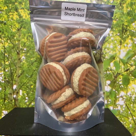 Maple Mint Shortbread Cookies